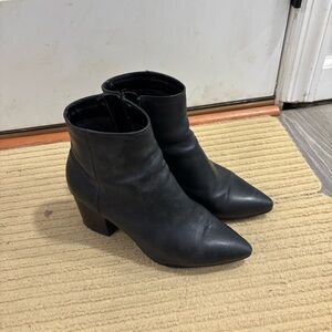 Aldo Pointed Toe Black Ankle Boots